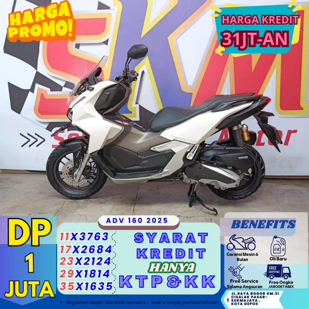 Proses kredit secepat kilat Honda Adv160 2025 cash/credit