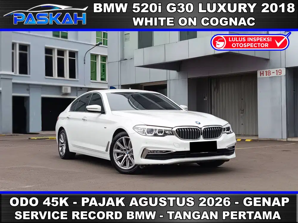 Bunga=4,5% TAX=AGUSTUS GENAP Odo=45k BMW 520i 2018 bmw 520 2018 luxury