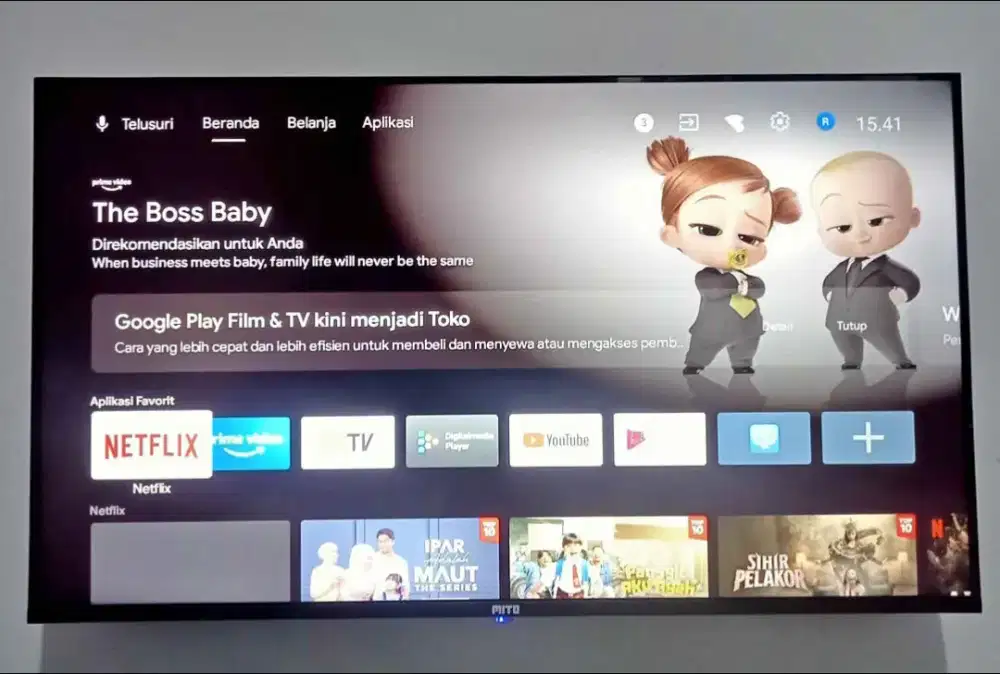 TV Led 43 in android Mito baru 2 minggu