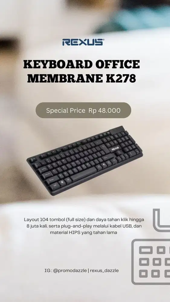 Keyboard wired rexus K278