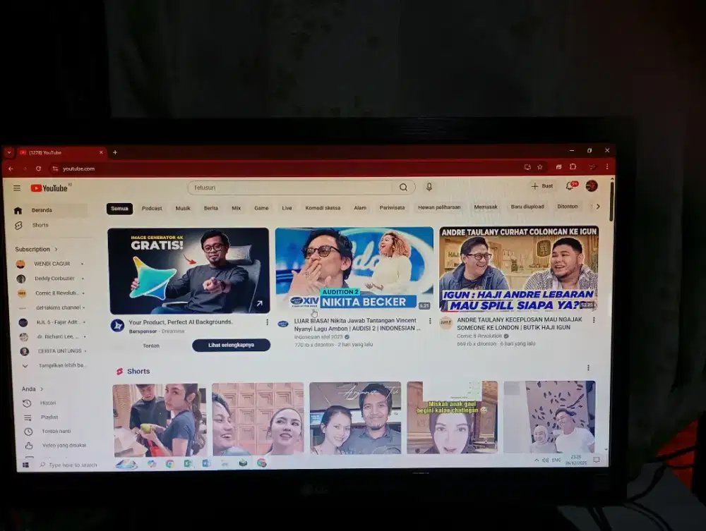 Jual cepat layar LED LG 20M38H