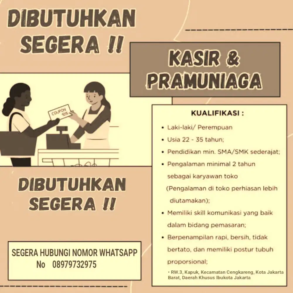 MEMBUTUHKAN KARYAWAN