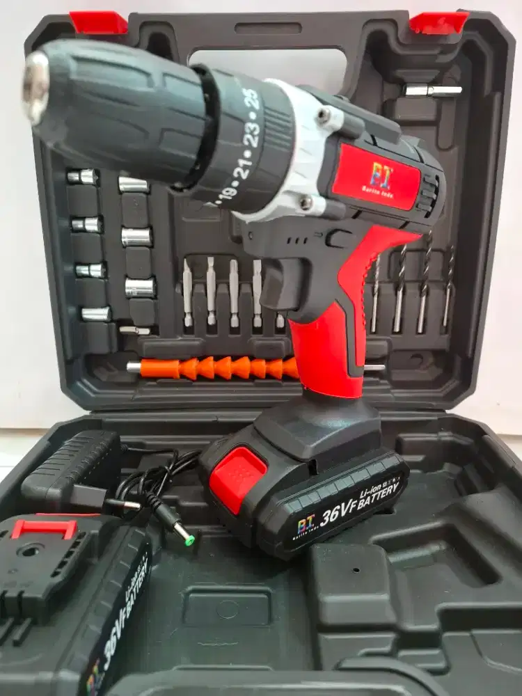 Baru Mesin bor cordless baterai 36vf 3Mode - Impact/Obeng/ Bor