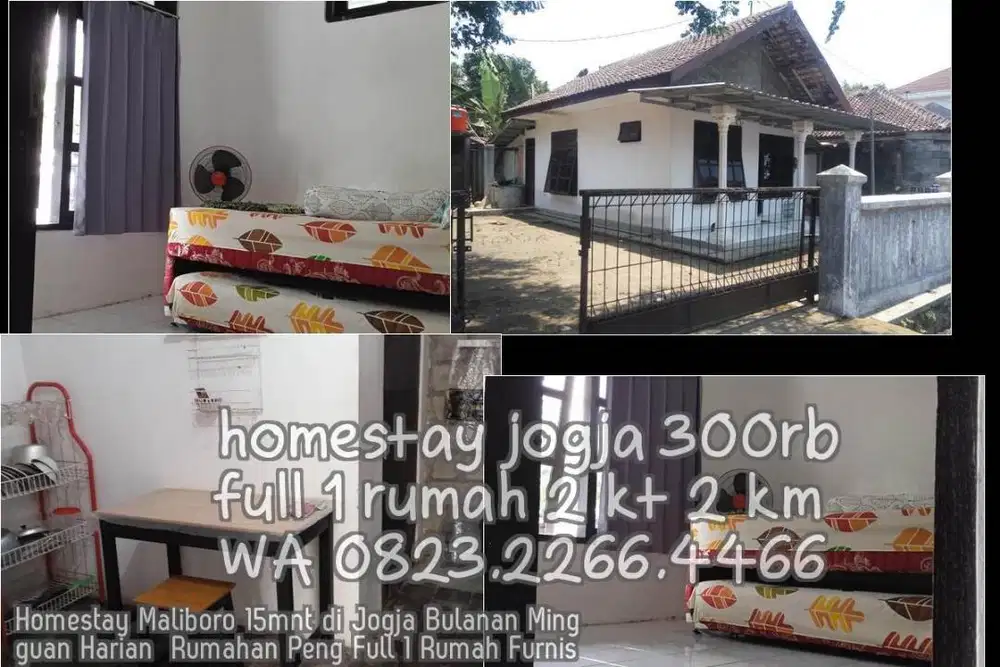 Homestay Maliboro 15mnt di Jogja Bulanan Mingguan Harian  Rumahan Peng