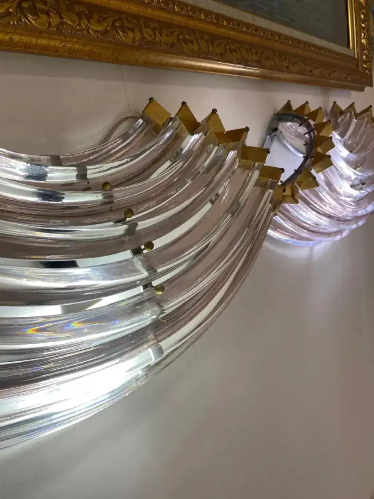 JUAL CEPAT LAMPU KRISTAL EROPA UKURAN BESAR @35 X 75 TOTAL 150 CM