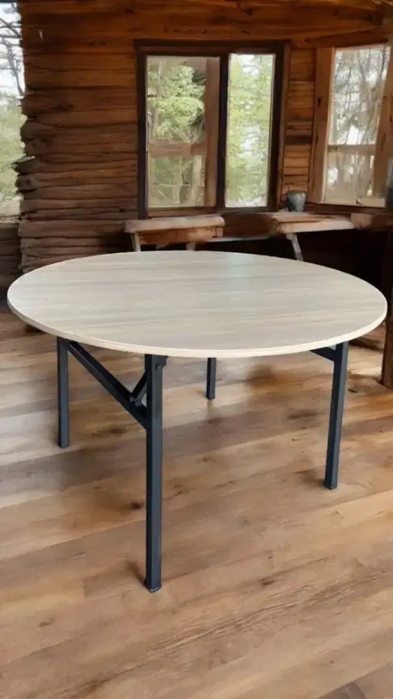 Meja round table/meja bundar d120