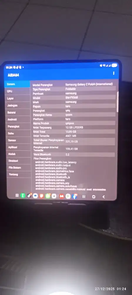 Samsung Z fold4 Ram 12/256