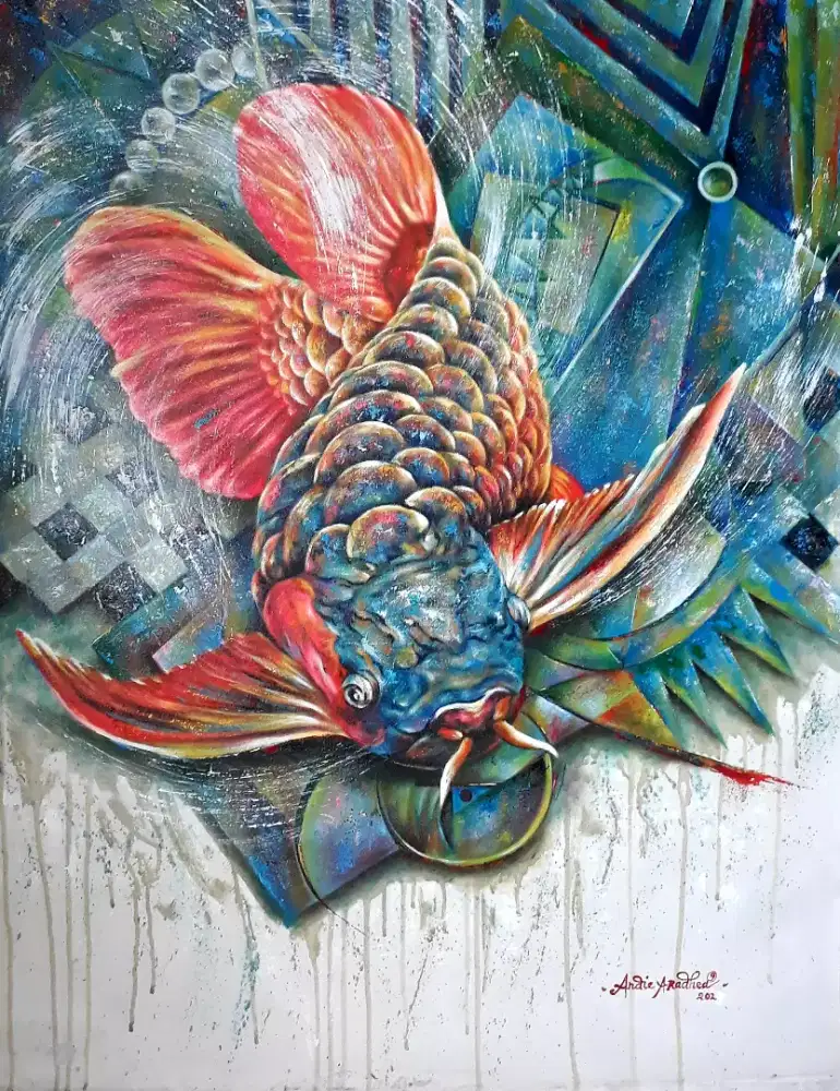 Lukisan Ikan Arowana