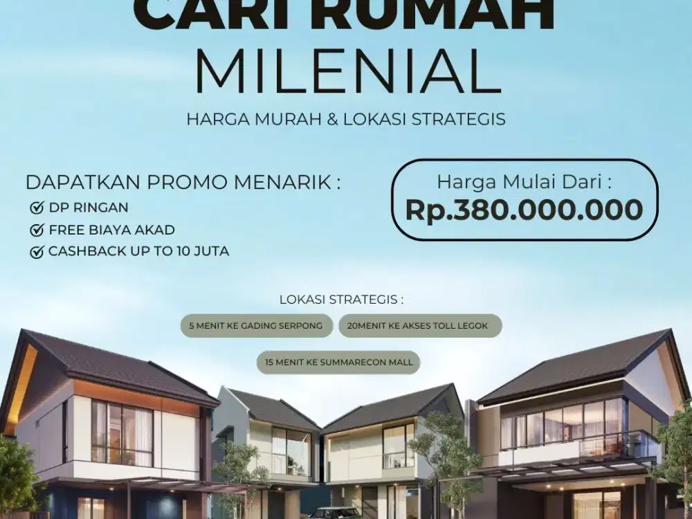 VP - Dijual Rumah Park Serpong Type Z6 3.3x9.5