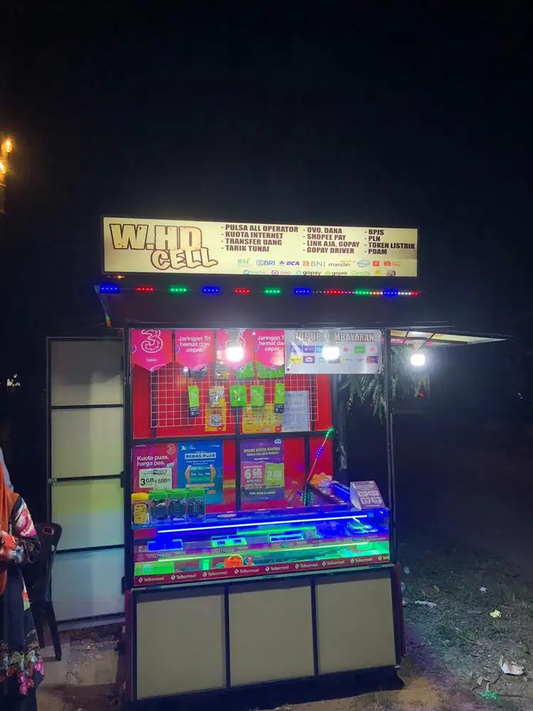 dijual gerobak kios pulsa  ukuran 2meter X 1.5meter