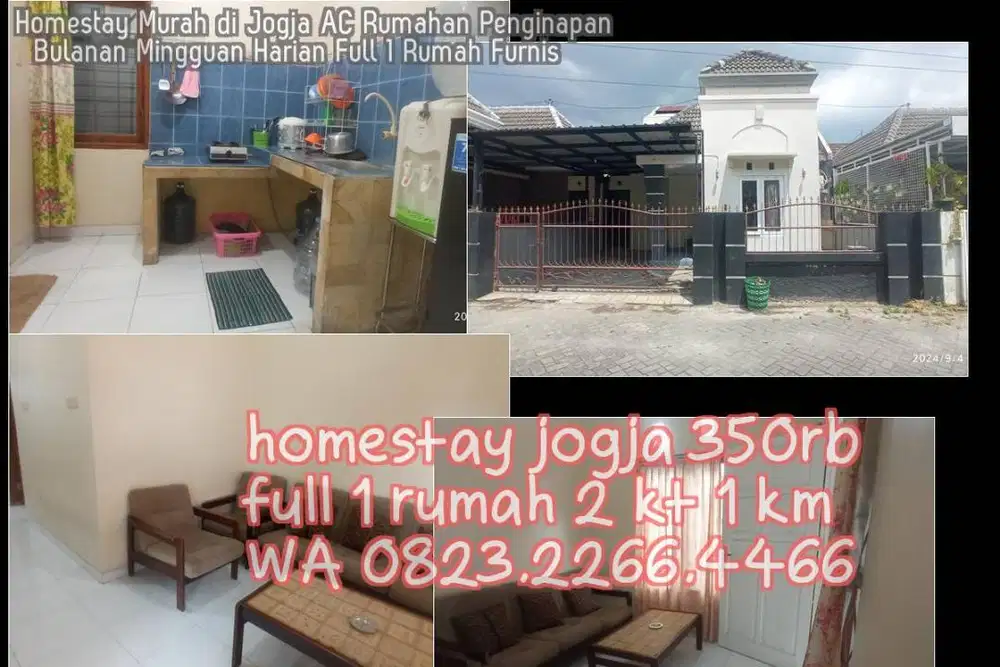 Homestay Murah di Jogja AC Rumahan Penginapan  Bulanan Mingguan Harian