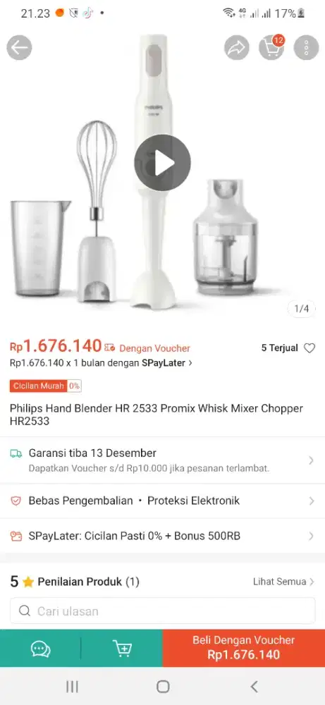 PHILIP HAND BLENDER PROMIX. MASIH MULUS