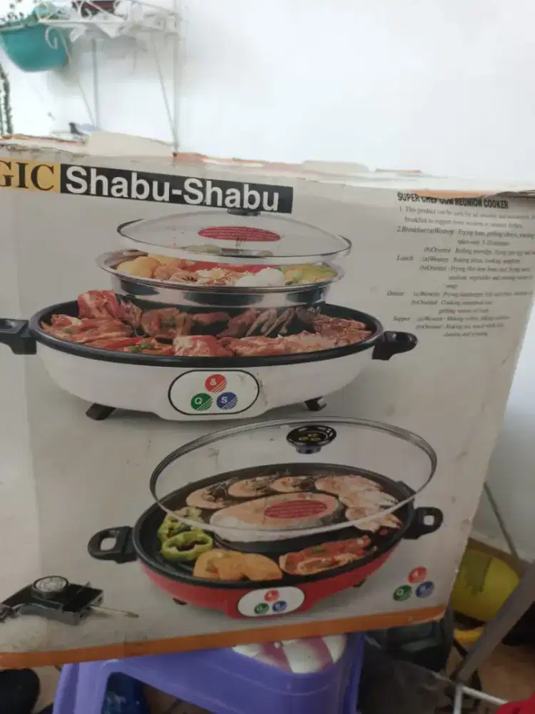 Shabu Shabu Electric Hotpot Grill 2 in 1