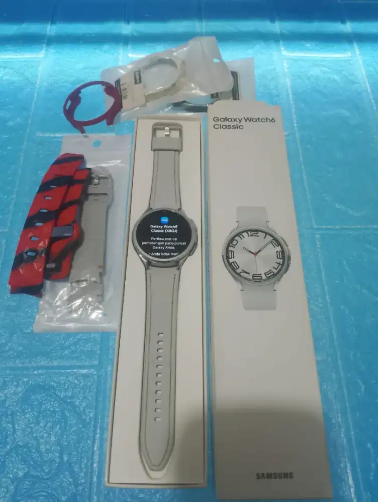 Samsung Watch 6 Classic 47mm Lengkap Ori Free Strap dan Silikon