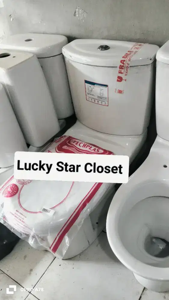 Kloset duduk tombol atas china tutup cover baru