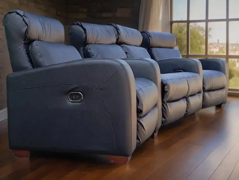 Sofa reclining electric import Musterring 4 seater normal nominus