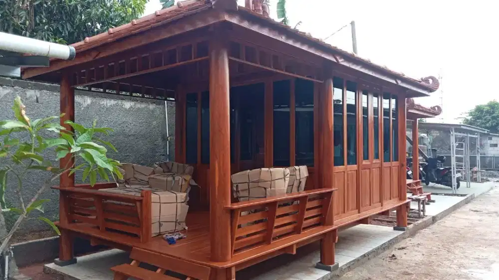 Gazebo kaca ukur 3mx6m
