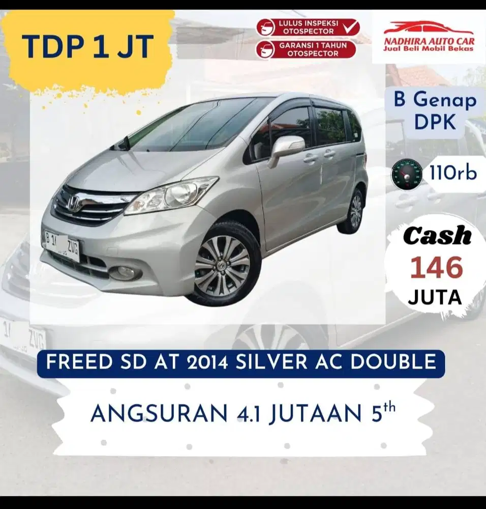 Promo TDP 1 Juta Freed SD AT 2014 Silver