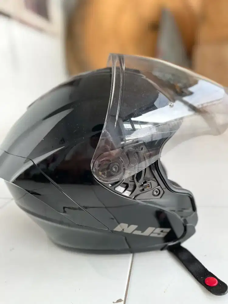 HELM NJS HALF FACE BLACK