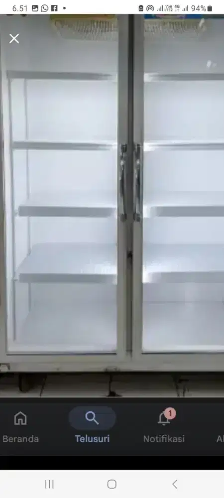 showcase 2 pintu 1000L SANSIO