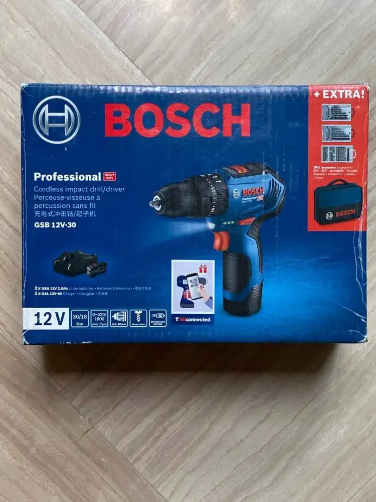 BOSCH GSB 12V-30 cordless mesin bor dampak drill elektrik wireless