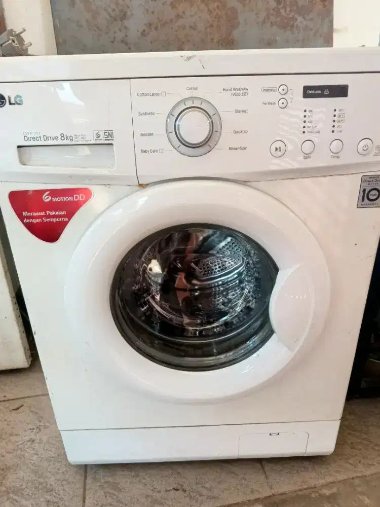 MESIN CUCI LG FRONT LOAD 8KG INVERTER F8008NMCW