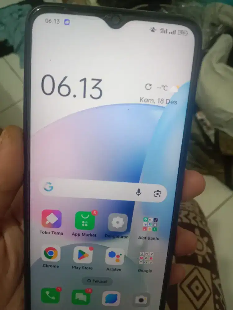 Jual hp oppo a17 hp cas minus layar retak bawah