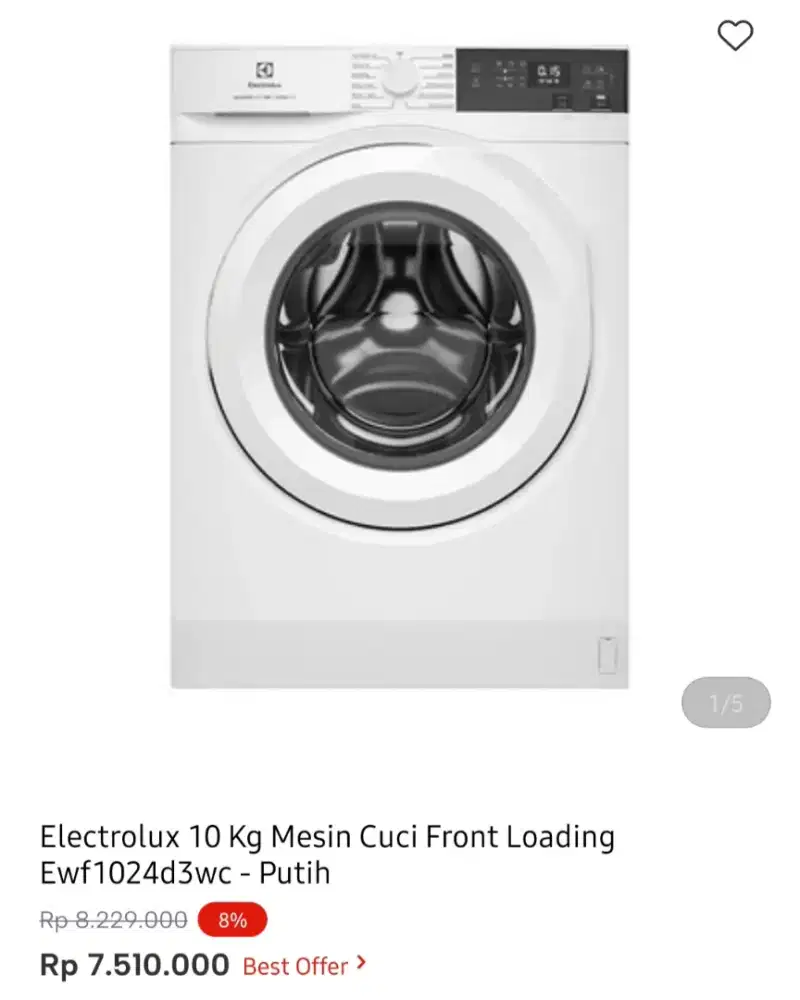 WM ELECTROLUX FRONT LOAD 10KG