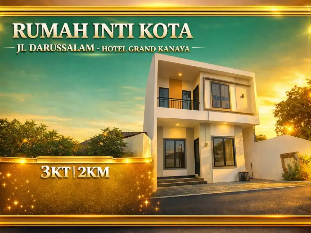 RUMAH INTI KOTA JL DARUSSALAM 100 METER KE GATSU MITRA 10