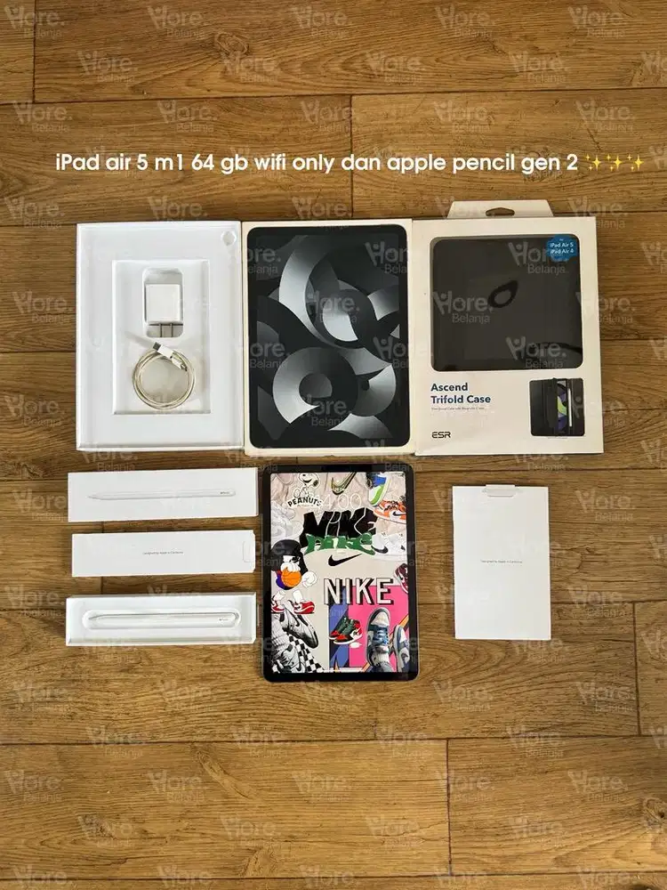 iPad air 5 m1 64 gb wifi only dan apple pencil gen 2