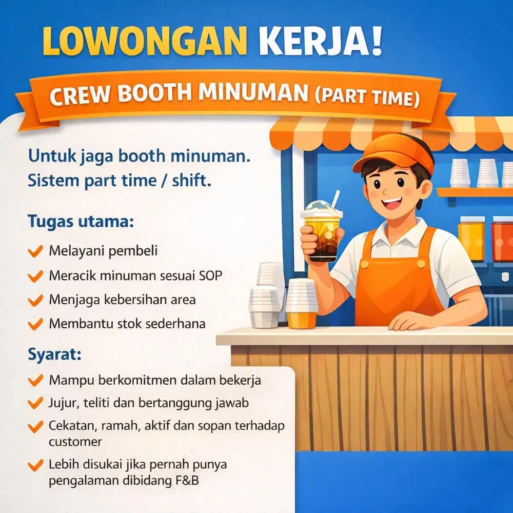 Crew Booth Minuman Part Time