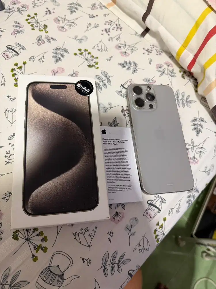 Iphone 15 Pro Max 256 Gb Titanium Garansi Indo Full Set