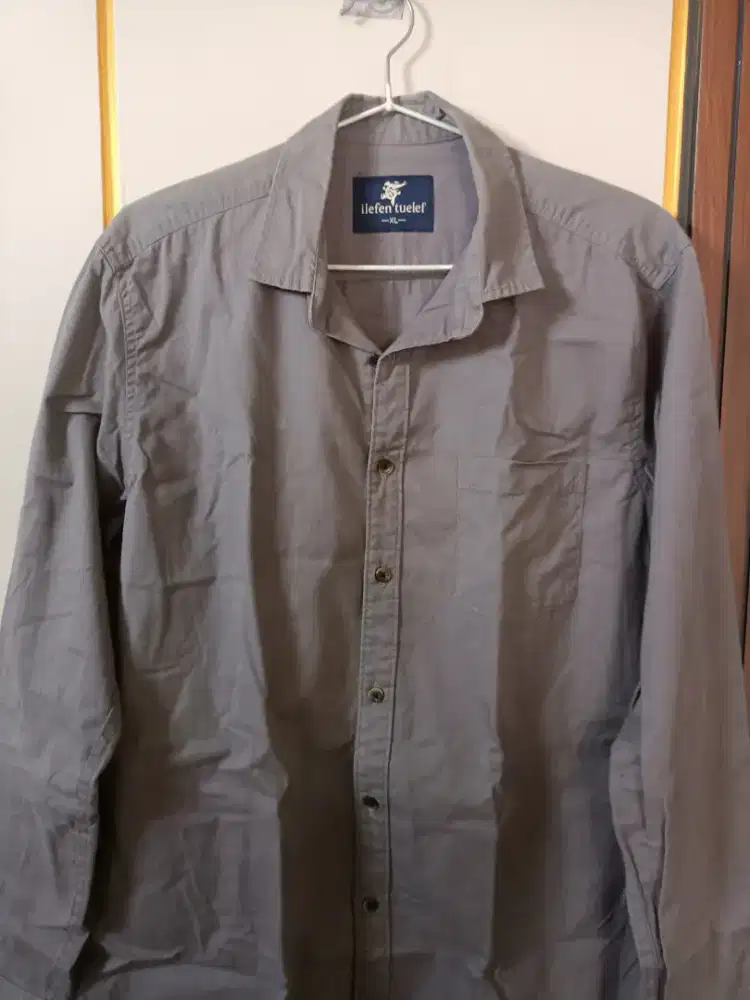 Kemeja Formal - warna Cokelat Tua, size XL (Indonesia)