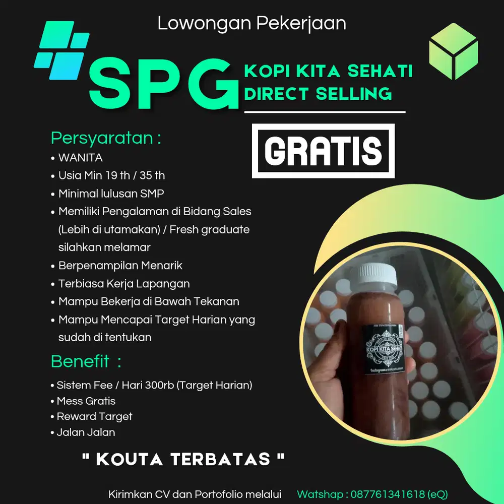LOWONGAN SPG DIRECTT SELLING