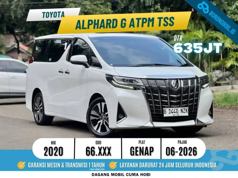 [TERMURAH] Toyota Alphard G ATPM TSS 2020
