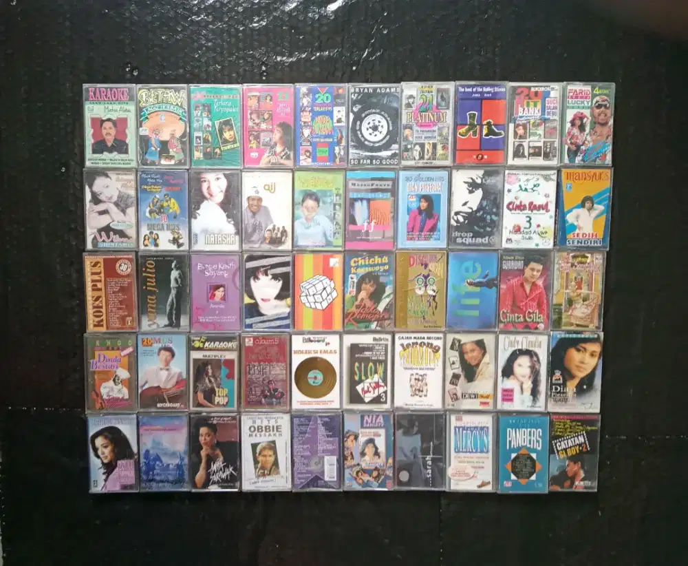 Kaset Pita Paket Isi 50 Pcs Kondisi Cover Dan Pitanya Masih Bagus