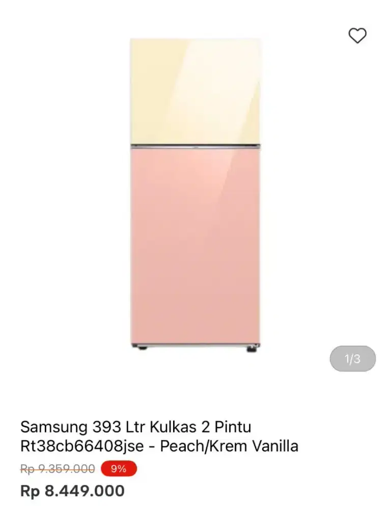 KULKAS SAMSUNG 2 PINTU RT38CB66408JSE 393LTR