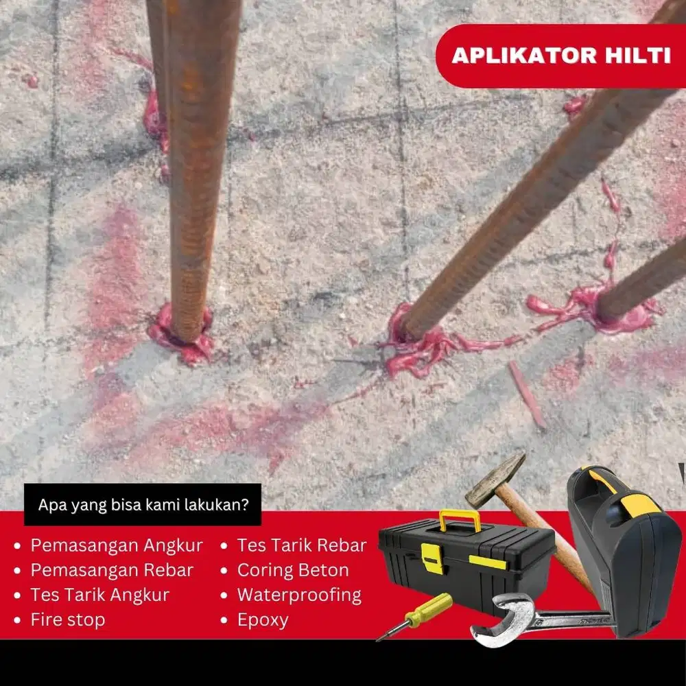 Aplikator Terpercaya Chemical Anchor – Solusi Pemasangan Rebar Beton A