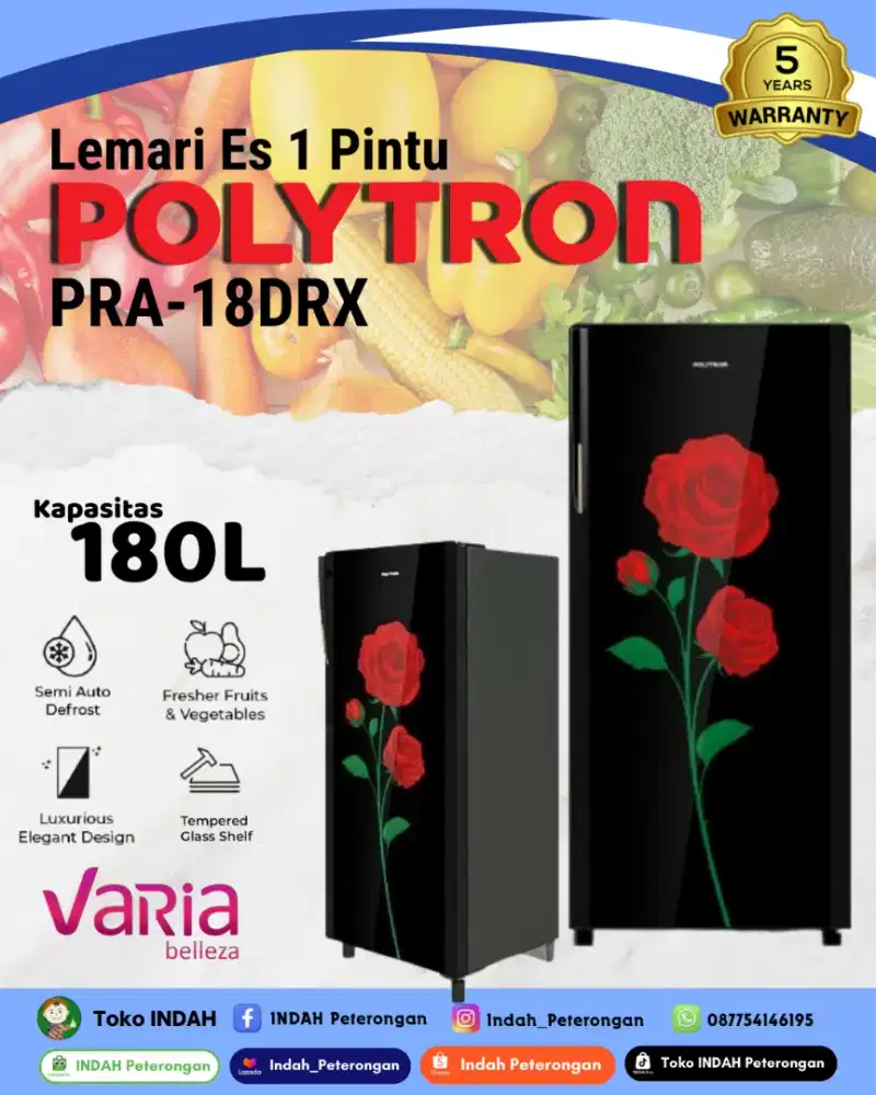 Lemari Es 1 Pintu Polytron 18DRX