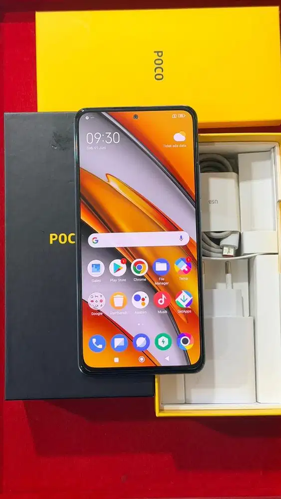 Dijual Poco F3 Blue 5G 8/256GB Resmi Mulus Lengkap