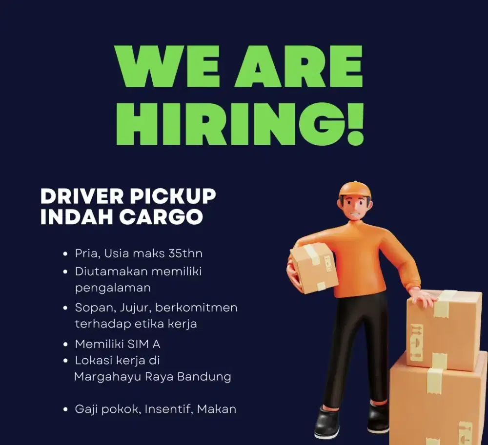 Driver Pickup Indah Cargo