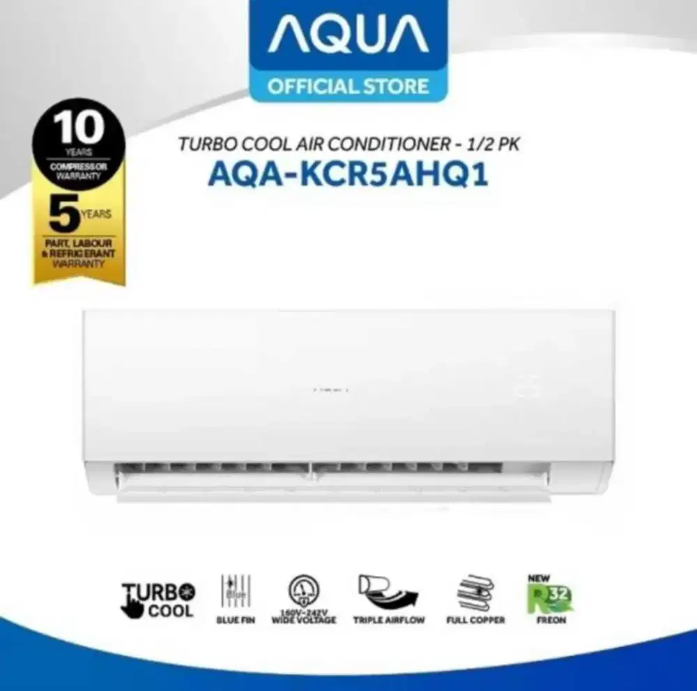 AC Aqua ½pk barang baru