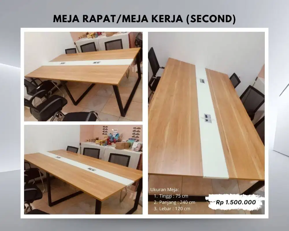 Meja Rapat Kantor – Second (Kondisi Baik)