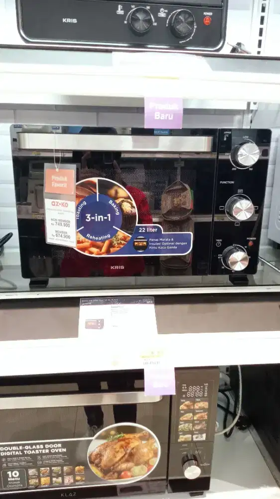 DUOGLASS OVEN TOASTER 22L BLACK