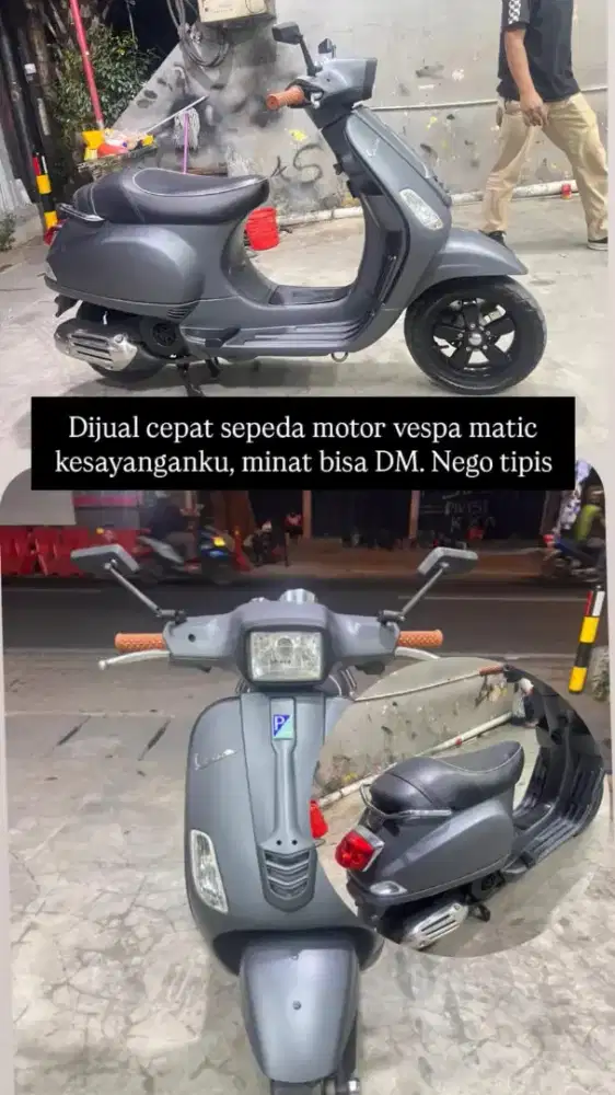 Jual vespa sprint bekas harga 35 jt nego