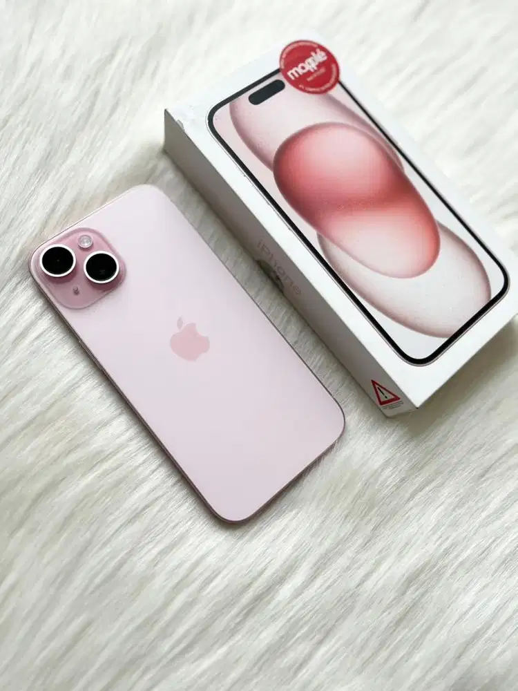 Iphone 15 128gb pink, resmi iBox (like new)