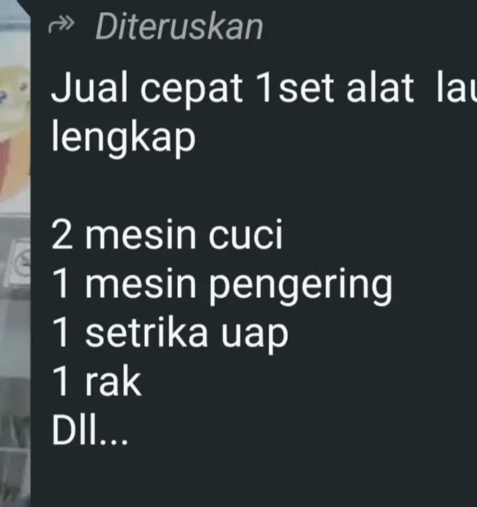 Dijual cepat set alat laundry