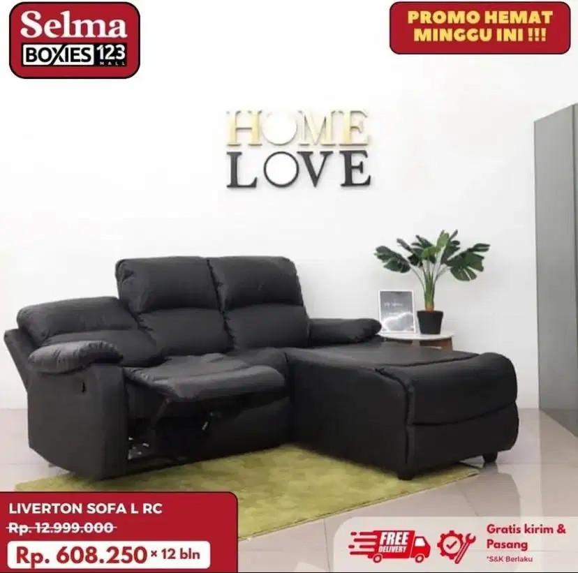 Sofa sudut recliner selma