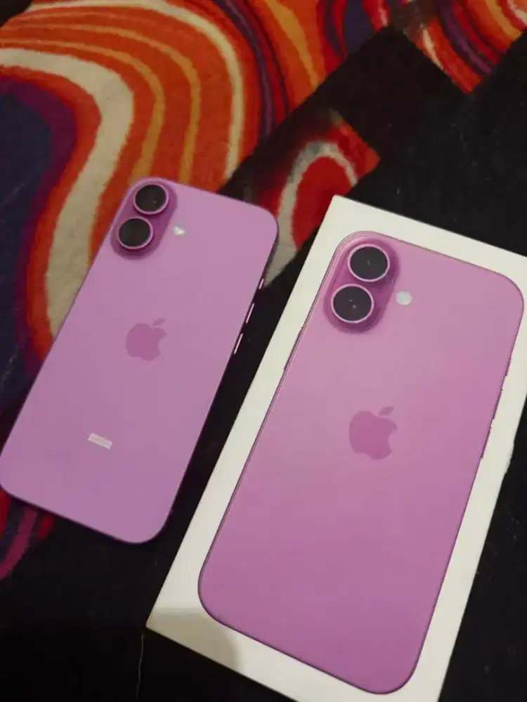 I phone 16 basic 128 warna pink pemakaian sebulan lebih