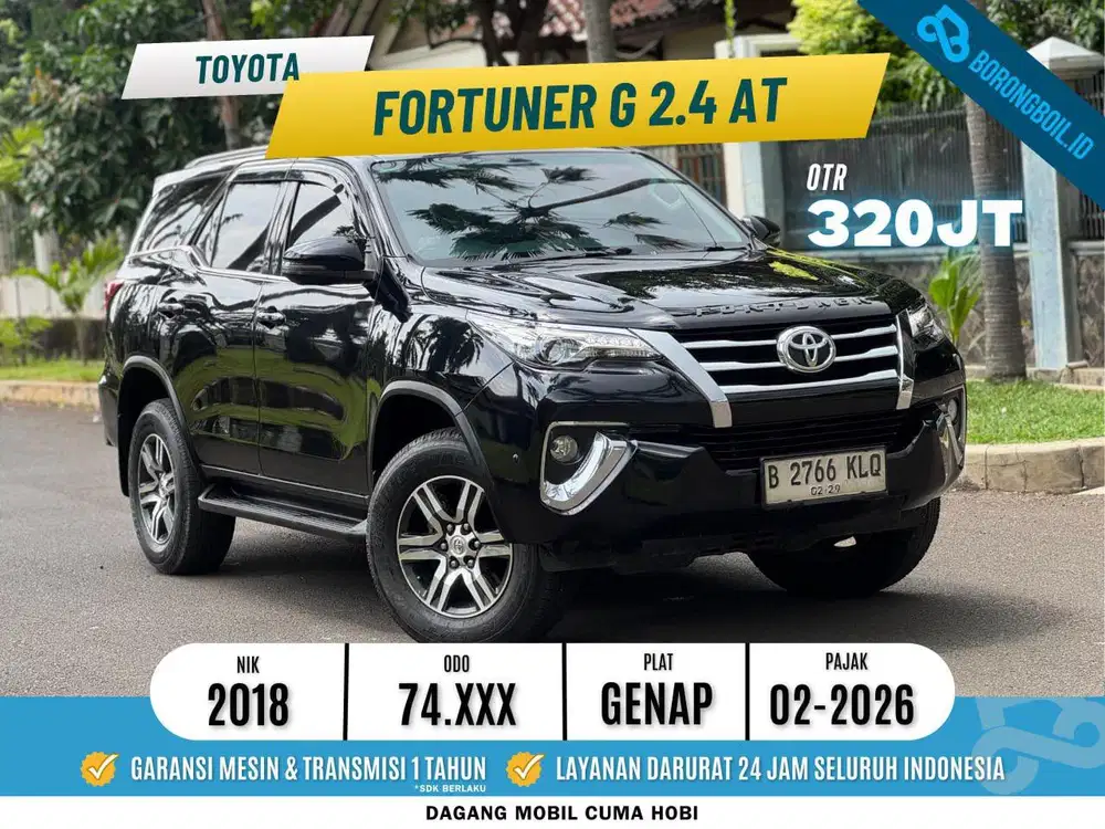 SUV Tampil Garang | Toyota Fortuner G Diesel Metik 2018 Hitam